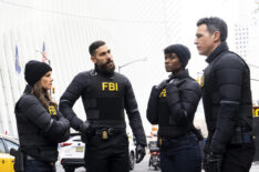 Missy Peregrym as Special Agent Maggie Bell, Zeeko Zaki as Special Agent Omar Adom ‘OA’ Zidan, Katherine Renee Kane as Special Agent Tiffany Wallace, and John Boyd as Special Agent Stuart Scola — 'FBI' Season 6 Premiere