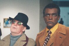 Tom Hollander as Truman Capote and Chris Chalk as James Baldwin in 'Feud: Capote Vs. The Swans'