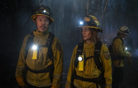 Kevin Alejandro as Manny Perez and Diane Farr as Sharon Leone — 'Fire Country' Season 2 Episode 2