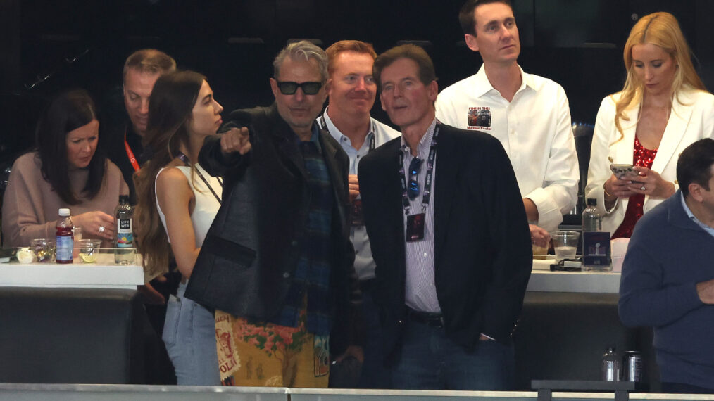 Jeff Goldblum reacts in the second half during Super Bowl LVIII