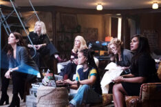 Sandra Bullock, Cate Blanchett, Sarah Paulson, Rihanna, Helena Bonham Carter, Mindy Kaling, and Awkwafina in Ocean's 8