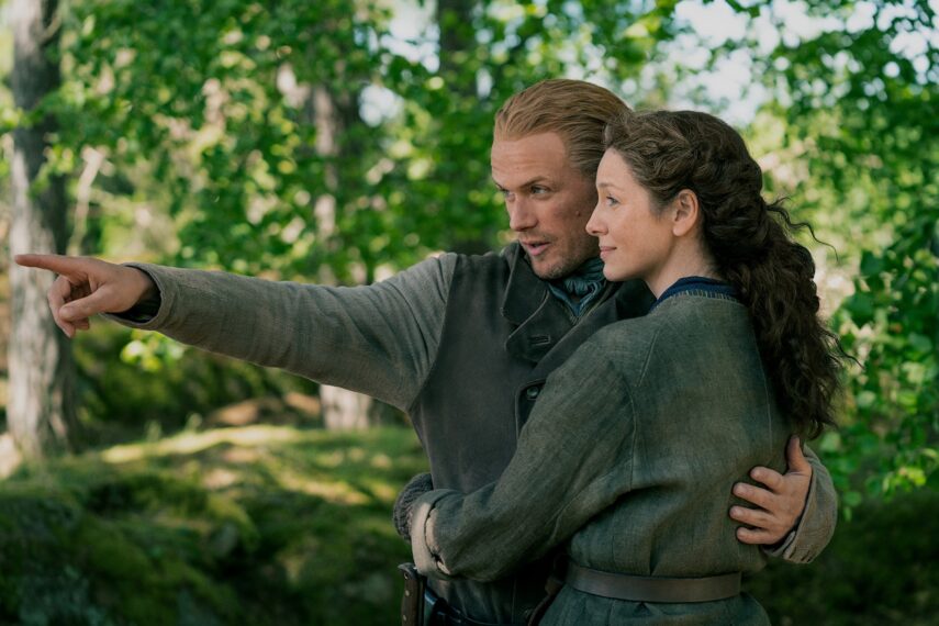 Sam Heughan and Caitriona Balfe in 'Outlander' Season 7