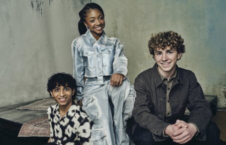 'Percy Jackson and the Olympians' stars Aryan Simhadri, Leah Sava Jeffries, and Walker Scobell in TV Insider/TV Guide Magazine's TCA Winter 2024 Press Tour Studio