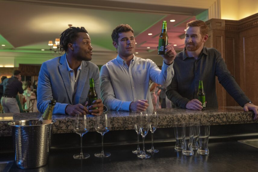 Jermaine Fowler, Zac Efron, and Andrew Santino in 'Ricky Stanicky'