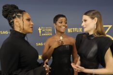 Audra McDonald, Denée Benton, and Louisa Jacobson at the 2024 SAG Awards