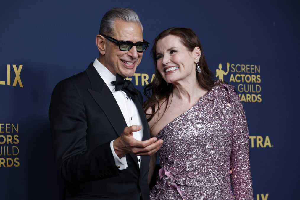 Jeff Goldblum and Geena Davis at the 2024 SAG Awards