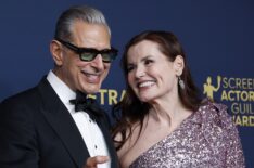 Jeff Goldblum and Geena Davis at the 2024 SAG Awards