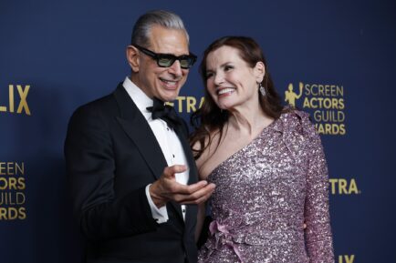 Jeff Goldblum and Geena Davis at the 2024 SAG Awards