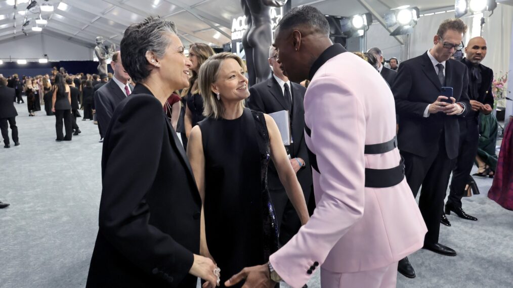 Alexandra Hedison, Jodie Foster, and Colman Domingo at the 2024 SAG Awards