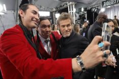 Tatanka Means, William Belleau, and Willem Dafoe at the 2024 SAG Awards