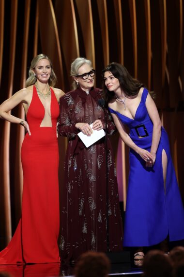 Emily Blunt, Meryl Streep, and Anne Hathaway at the 2024 SAG Awards