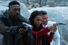 David Ajala as Book, Sonequa Martin-Green as Burnham, and Wilson Cruz as Culber — 'Star Trek: Discovery' Season 5
