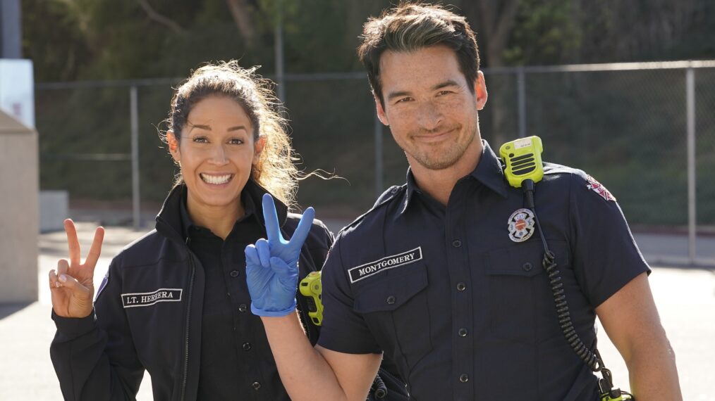 Jaina Lee Ortiz and Jay Hayden of 'Station 19'