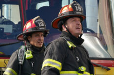 Carlos Miranda as Theo Ruiz and Josh Randall as Sean Beckett on 'Station 19'