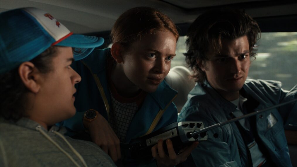 Gaten Matarazzo, Sadie Sink, and Joe Keery in 'Stranger Things'