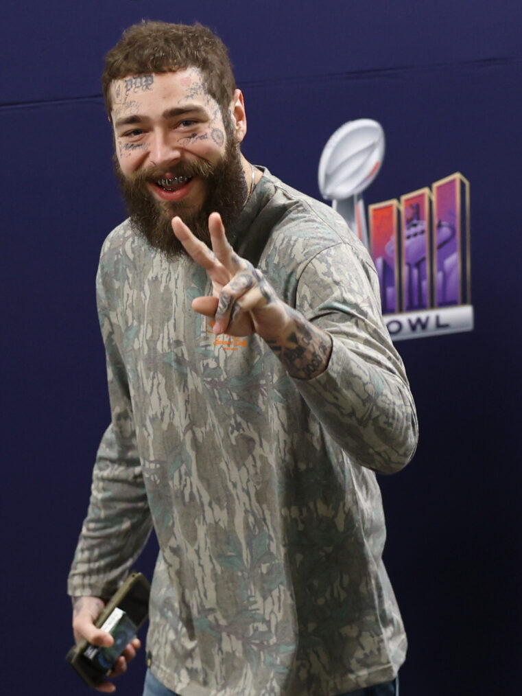 Post Malone at the 2024 Super Bowl