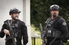 Jay Harrington as David 'Deacon' Kay and Shemar Moore as Daniel 'Hondo' Harrelson — 'S.W.A.T.' Season 7 Episode 3