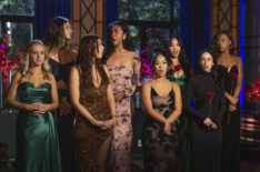Daisy, Kelsey A., Katelyn, Rachel, Lea, Jenn, Maria, and Kelsey T. in 'The Bachelor' Season 28 Episode 6 rose ceremony