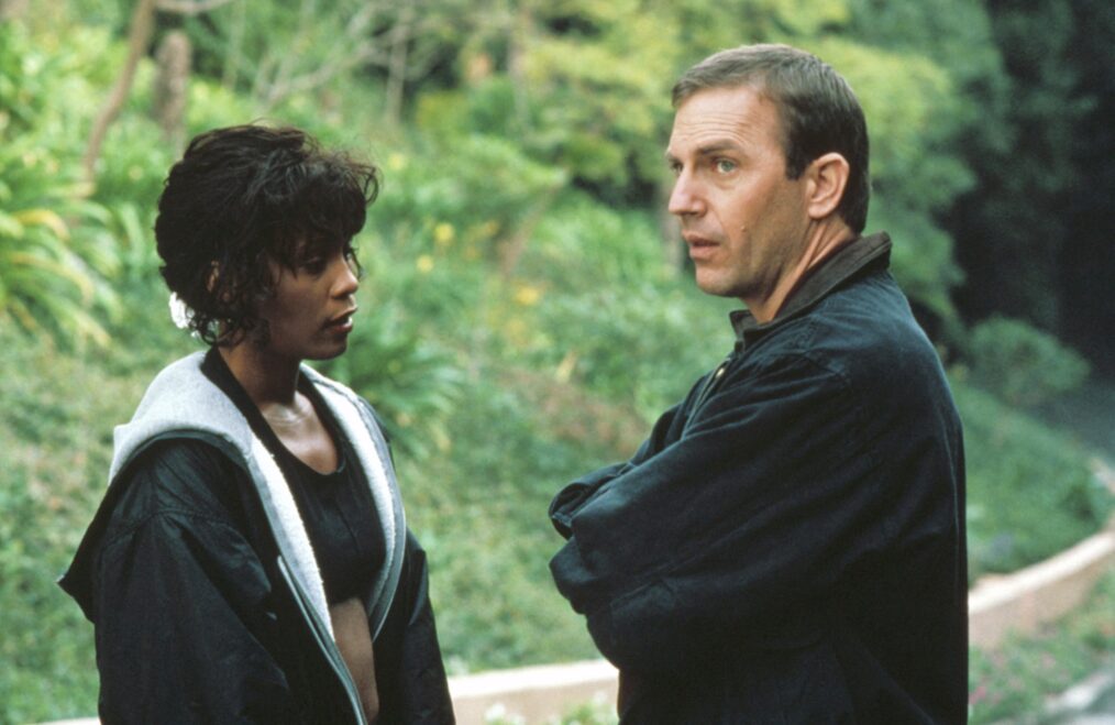 Whitney Houston, Kevin Costner in The Bodyguard