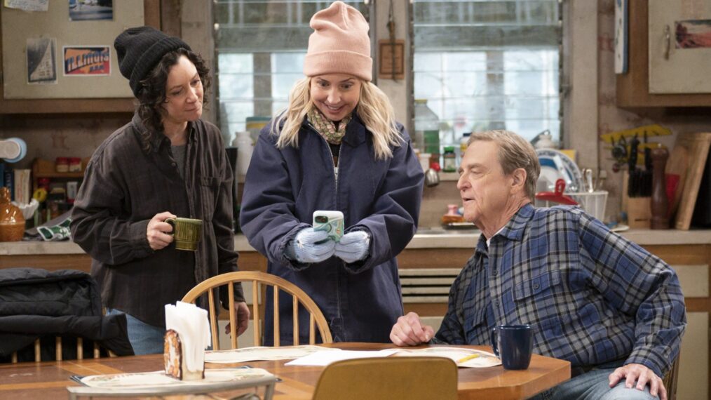 Sara Gilbert, Lecy Goranson, and John Goodman in 'The Conners'