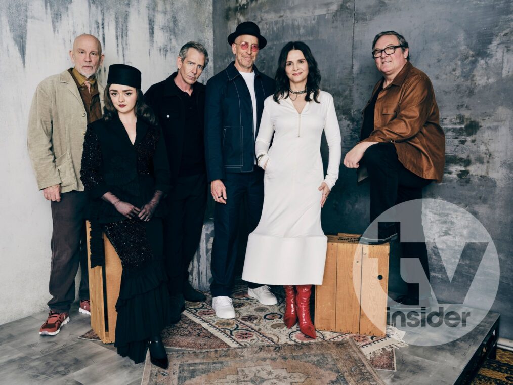 John Malkovich, Maisie Williams, Ben Mendelsohn, Todd A. Kessler, Juliette Binoche, and Lorenzo di Bonaventura at TCA