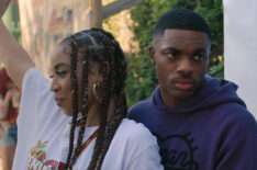 Andrea Ellsworth as Deja and Vince Staples as himself in 'The Vince Staples Show'