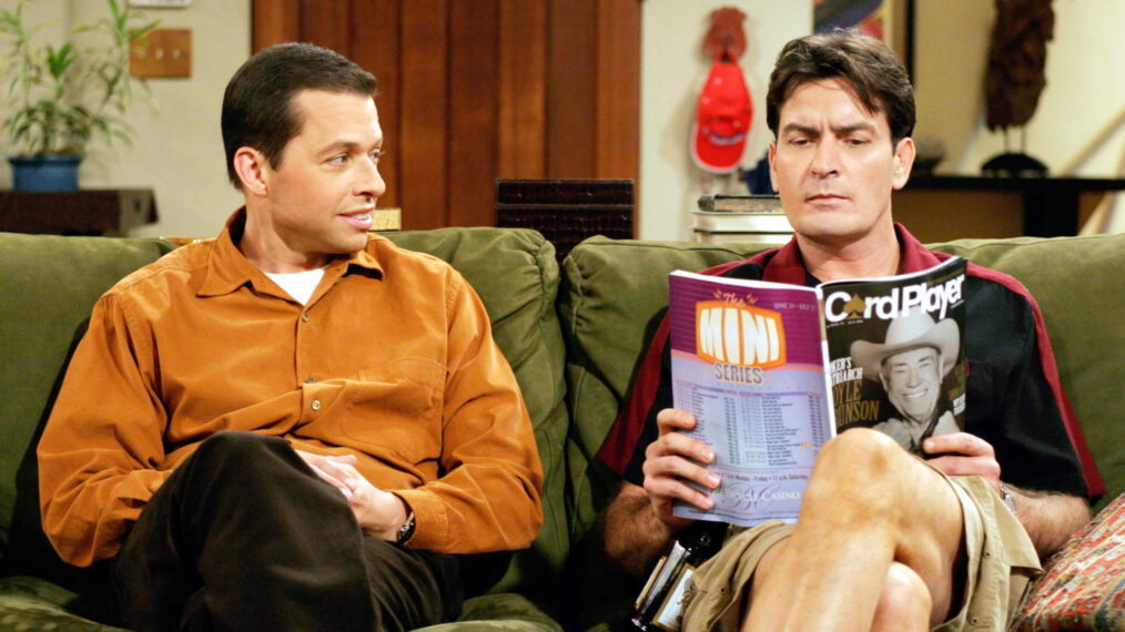 Jon Cryer as Alan Harper and Charlie Sheen as Charlie Harper on 'Two and a Half Men'