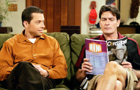 Jon Cryer as Alan Harper and Charlie Sheen as Charlie Harper on 'Two and a Half Men'