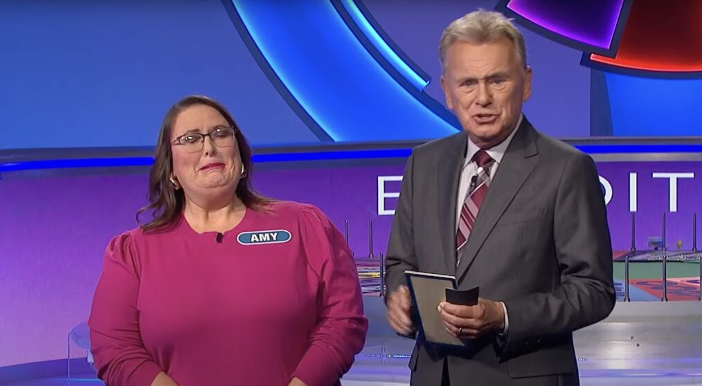 Wheel of Fortune contestant with Pat Sajak