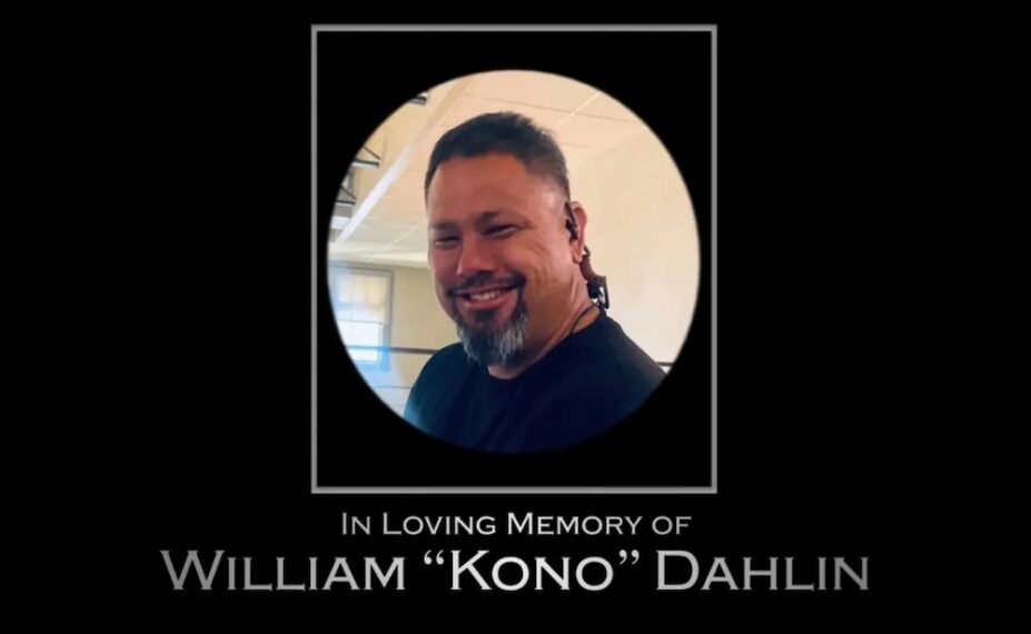 William 'Kono' Dahlin tribute card
