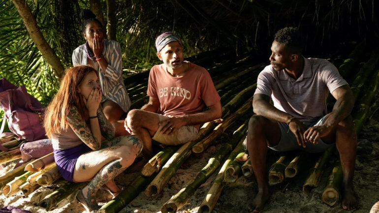 Kenzie, Tiff, Bhanu, and Q of Yanu Tribe in 'Survivor' Season 46 Episode 4