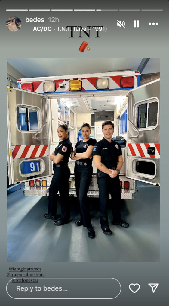 Gina Torres, Brianna Baker, and Ronen Rubinstein — '9-1-1: Lone Star' Season 5 Set