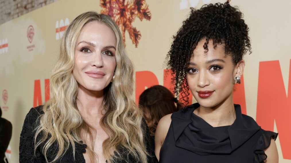 Monet Mazur and Samantha Logan attend 'All American' 100th Episode and Season 6 Premiere Celebration Hosted by Warner Bros. Television