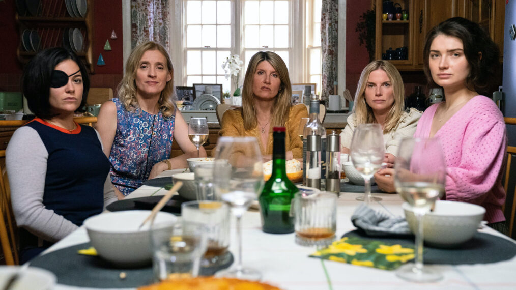 Sarah Greene, Anne-Marie Duff, Sharon Horgan, Eva Birthistle, Eve Hewson in 'Bad Sisters'
