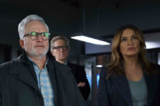 Bradley Whitford as Pence Humphreys, Mariska Hargitay as Captain Olivia Benson in Law & Order: Special Victims Unit - King of the Moon'