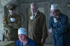 Ralph Ineson, Mark Bagnall, Stellan Skarsgard, Jared Harris in Chernobyl - 'The Happiness of All Mankind'