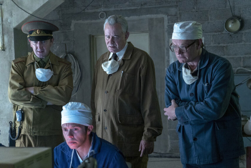 Ralph Ineson, Mark Bagnall, Stellan Skarsgard, Jared Harris in Chernobyl - 'The Happiness of All Mankind'