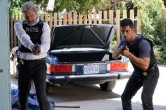 Gary Cole as FBI Special Agent Alden Parker and Wilmer Valderrama as Special Agent Nicholas “Nick” Torres in NCIS