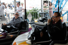 Richard Belzer and Ice-T in bumper cars in Law & Order: Special Victims Unit - 'Zebras' Episode