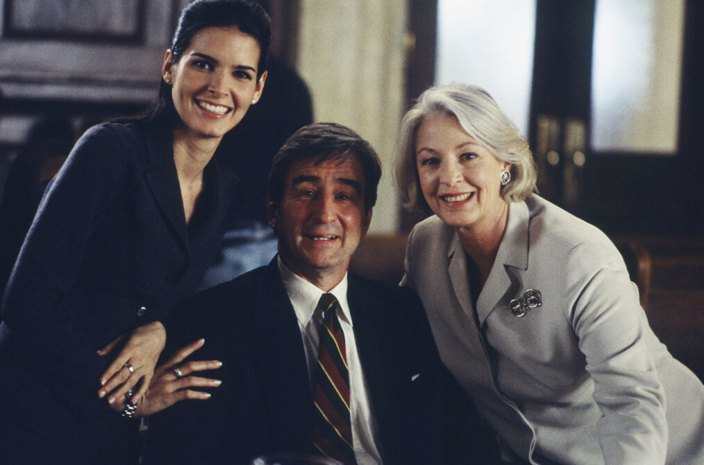Angie Harmon as A.D.A. Abbie Carmichael, Sam Waterston as Executive A.D.A. Jack McCoy, Jane Alexander as Regina Mulroney in Law & Order