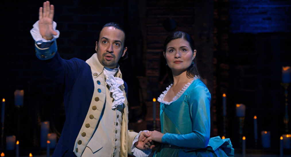 Lin-Manuel Miranda as Alexander Hamilton, Phillipa Soo as Eliza Hamilton