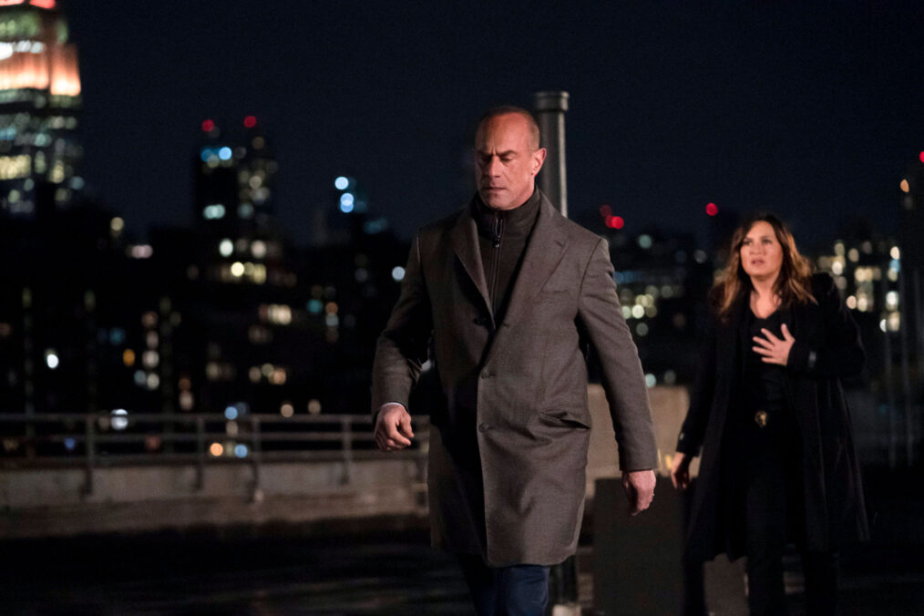 Christopher Meloni as Detective Elliot Stabler, Mariska Hargitay as Captain Olivia Benson in Law & Order: Special Victims Unit - 'Return of the Prodigal Son'
