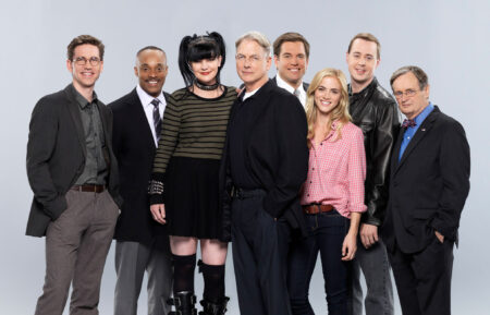 Cast of NCIS, Brian Dietzen, Rocky Carroll, Pauley Perrette, Mark Harmon, Michael Weatherly, Emily Wickersham, Sean Murray and David McCallum