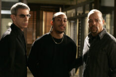 Richard Belzer as Detective John Munch, Chris 'Ludacris' Bridges as Darius Parker, Ice-T as Detective Odafin 'Fin' Tutuola in Law & Order: Special Victims Unit - 'Venom'
