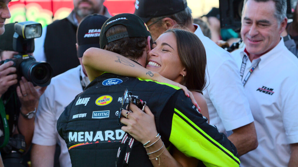 Ryan Blaney and Gianna Tulio in NASCAR: Full Speed.