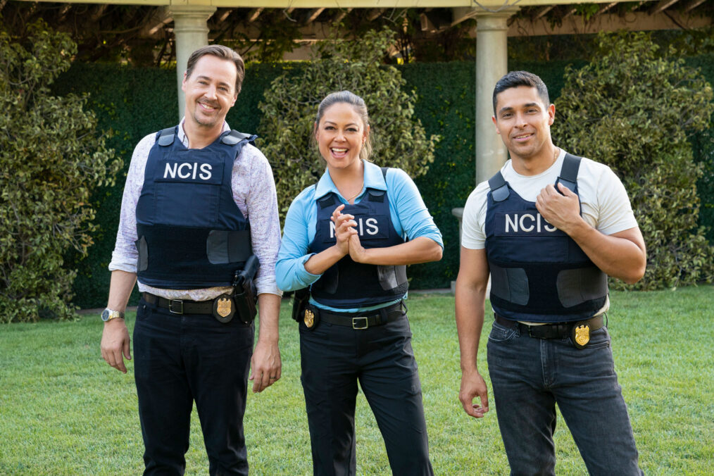 Sean Murray, Vanessa Lachey, and Wilmer Valderrama in NCIS