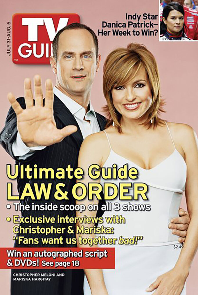 Christopher Meloni and Mariska Hargitay of Law & Order: Special Victims Unit on the cover of TV Guide Magazine