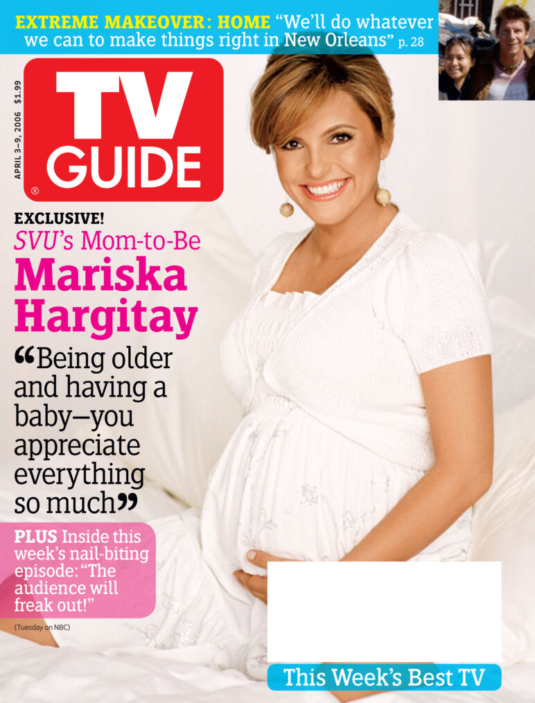 Mariska Hargitay of Law & Order: Special Victims Unit on the cover of TV Guide Magazine - April 2006
