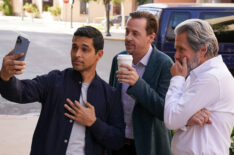 Wilmer Valderrama, Sean Murray, and Gary Cole take a selfie in NCIS