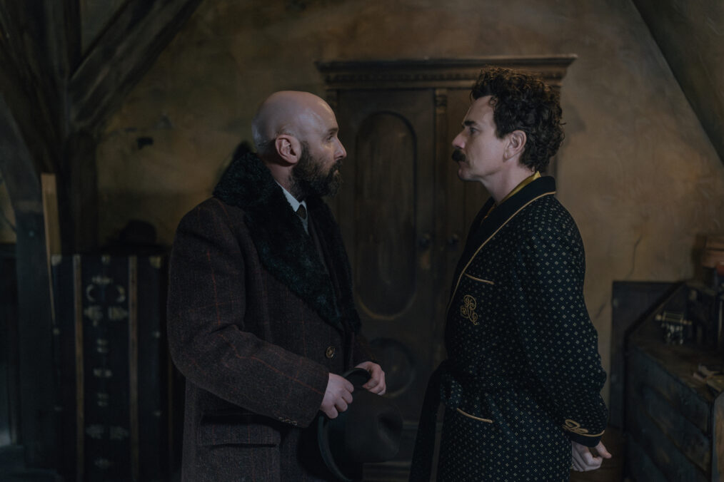 Johnny Harris as Osip and Ewan McGregor as Count Rostov in A Gentleman in Moscow